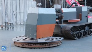 7.5K views · 216 reactions | Robot workers are pitching at construction sites in Guangzhou, south China! Click on the link to see them in action as they trowel the concrete floors | China Xinhua Sci-Tech | Facebook