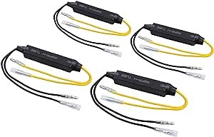 Justech 4PCS 12V Motorcycle Resistor LED Flasher Turn Signal Indicator Adaptor for Motorcycle Motorbike Compatible with Yamaha Suzuki Off Road