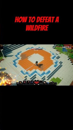 How to defeat a Wildfire in Minecraft Dungeons ;). #minecraftdungeons #shorts