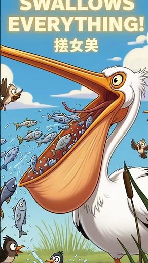 This Bird Swallows Everything! 🐦 | Pelican Facts #shorts #birds #bird #animals #facts