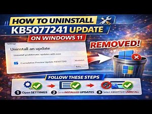 How To Uninstall KB5077241 Update On Windows 11