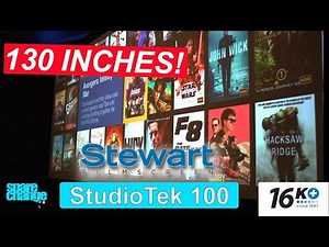 130 Inches! Stewart Filmscreen StudioTek 100 Home Theater Projector Screen Review & Setup
