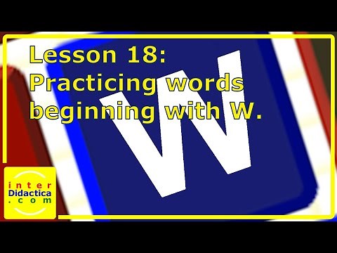 Lesson 18: Practicing words beginning with W. Free Typing Course no downloads.
