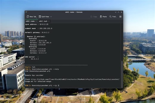 《UEFI原理与实践》大作业演示：加载远程App并执行