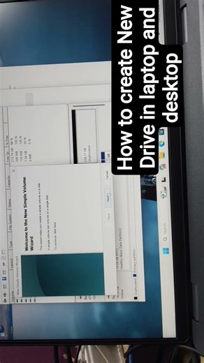 How to create New Drive in laptop and desktop #howto #howtomake #drive #laptop #desktop #shorts