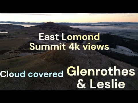 East Lomond Stunning 4K Drone views - Glenrothes &Leslie under clouds