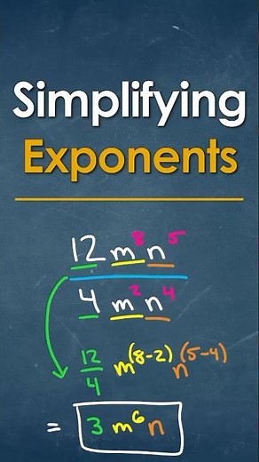 Simplify (12m⁸n⁵)/(4m²n⁴) | Quotient of Powers Rule