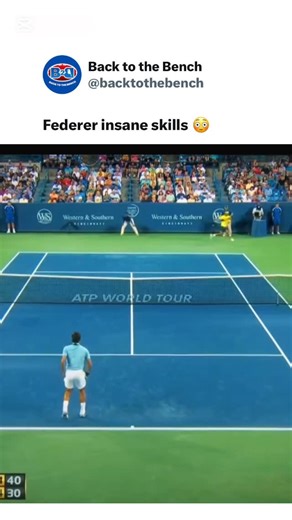 Back to the Bench on Instagram: "One of the most underrated skills Roger Federer had was how effortlessly he returned serve faults back to the ball kids. No pause, no extra bounce — just a clean, controlled strike, usually on the half-volley, sent perfectly to the sideline or back fence. The precision was ridiculous. Wrong grip? Didn’t matter. Awkward bounce? Still clean. Federer could flick a faulted serve back with the same timing and touch he used in rallies, landing it exactly at a ball kid’