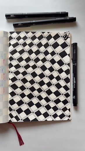 Bhavya Bist on Instagram: "You’ll probably notice the mistakes. But will you stay long enough to see the magic? This design is fully freehand no scale, no ruler, and definitely no “perfect lines.” It’s the last pages of my sketchbook and trust me it’s not easy. The book kept folding, my hand kept wobbling, and the lines… well, you’ll see. But I still made it. Because it’s not about being neat. It’s about finishing what you start. It’s about creating even when it’s messy. It’s about not letting p