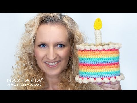 HOW to CROCHET a BIRTHDAY CAKE - It's My Birthday Today - DIY Tutorial by Naztazia
