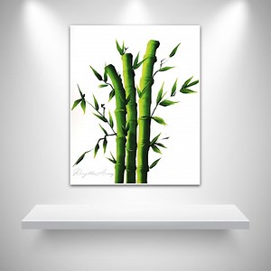 Easy painting ideas. Bamboo painting with simple techniques. Give it a try. | Colors N Shades-The magical Rendering
