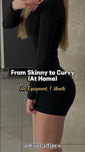 How to Gain Weight & Curvy Body at Home | No Equipment Workout | 1 Month Transformation #shorts #fyp