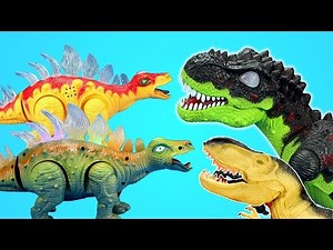 Walking Dinos Stegosaurus T-rex Triceratops and 3D Dinosaurs Puzzles Fun Adventure Toys For Kids