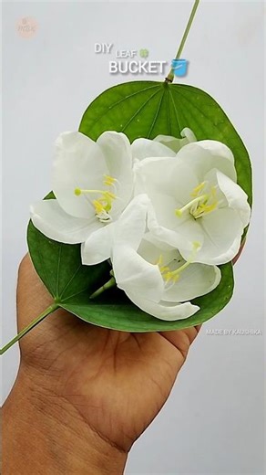 Beautiful Leaf Bucket Craft 🌿 Easy Nature DIY
