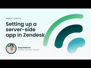 Building a server-side app in Zendesk Support