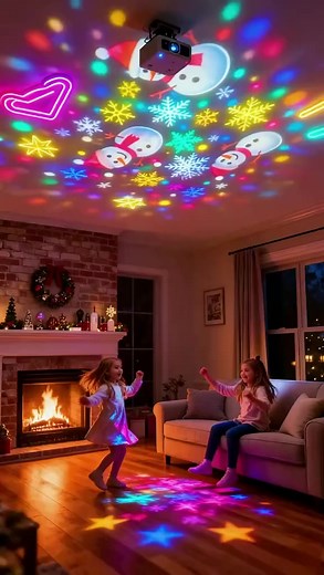 🎄 Turn your home into a moving Christmas cartoon in seconds! 🎥 This projector lamp fills your walls with colorful Santa, snowman, sleigh and snowflake patterns, creating a bright, animated holiday scene kids and guests can’t stop staring at. ✨ Just plug in, pick a slide and aim—no ladders, no tangled string lights. The wide projection covers your house front, garden or living room with thousands of dancing lights. 🏠 Durable housing is great for both indoor and outdoor use, and the compact siz