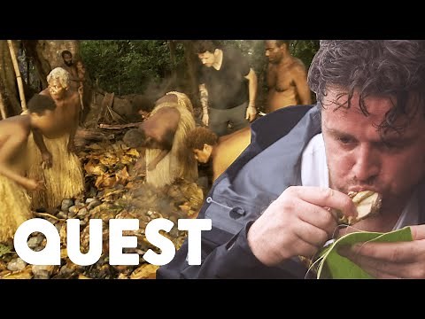 Yakel Tribe Cook Whole Pig In Underground Fire Pit | Nomad Chef