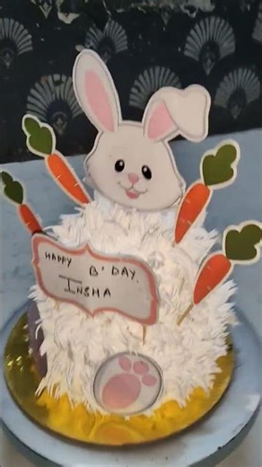 Chocolate Bunny Cake 🐰🍫 | Without Oven | Homemade | Easy & Cute#trendingshorts #cake