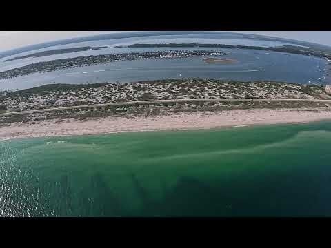 Perdido Key Florida Flyby from Florabama to Johnson Beach along the Beach Aerial View - ASMR 4K