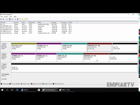 How to Configure RAID 1 (Mirror Volume) in Windows Server 2016