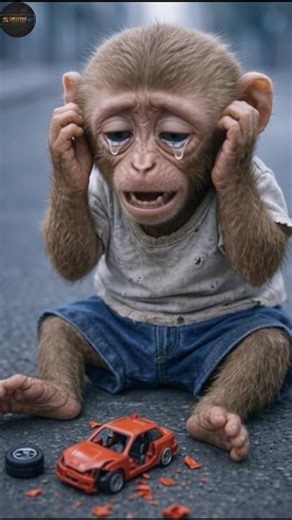 Hungry Baby Sister Monkey Emotional Story😥 #ai#nextgenai#monkey#aishorts#shorts#aishortsfeed