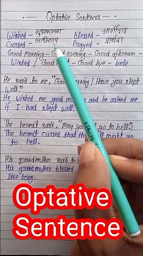 Optative sentences||English grammar 🔥🔥🔥