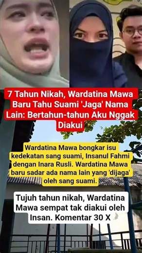 7 THN nikah tidak di akui#shorts#wardatinamawa#inararusli#insanulfahmi#artist#fyp#viral#news#beranda