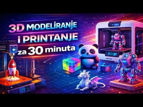 Naučite 3D modeliranje i 3D printanje za 30 minuta | Tinkercad tutorial
