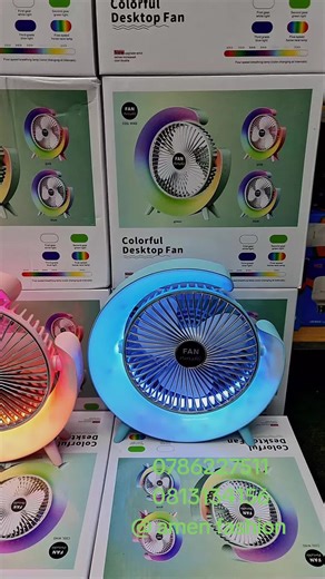 Colorful Desktop Fan for Your Workspace