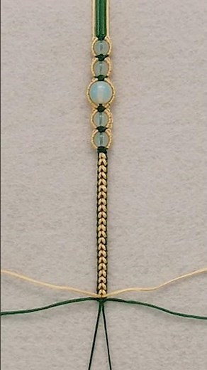 Two Color Macrame Bracelet with Moonstone #macrame #bracelets #shorts