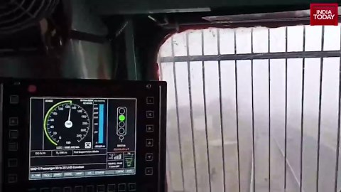 Watch: Kavach safety system helps loco pilot navigate train in dense fog
