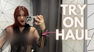 [4K] Black Sheer Blouse Try On Haul | Bonnie Sky 0:06 to end wow great tits incredibly sheer - YTboob