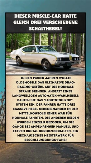 OLDSMOBILE HURST: DER MUSCLE-CAR MIT DREI SCHALTHEBELN! 🕹️