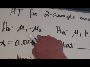 Outline of HT for 2-Sample means