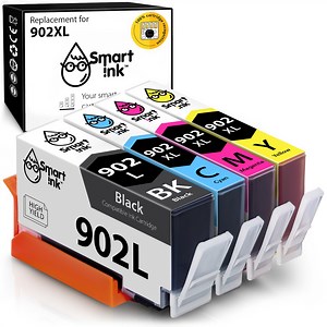 Get compatible HP 902 Ink Cartridges (4 Combo Pack: Black - L; Cyan, Magenta, Yellow - XL) | Smart Ink