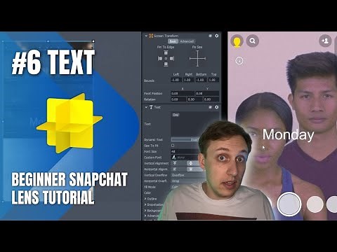 How to make free Snapchat Lenses - #6 Text - Lens Studio tutorial