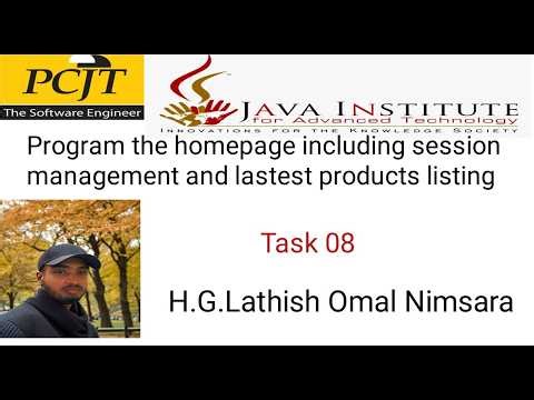 Program the homepage including session management and latest products listing