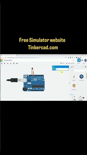 Led Bulb glowing using Arduino UNO. Led blink circuit simulator design tinkercad for beginners