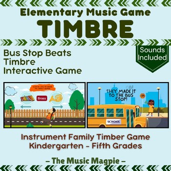 Instrument Family Timbre Game | Interactive Elementary Music "Bus Stop Beats"
