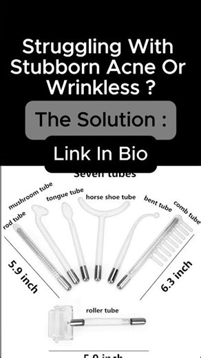 7 in 1 High Frequency Electrotherapy Wand , Link In Bio 🔗 #electrology #auramachine #microcurrent