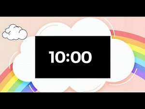 10 MINUTE RAINBOW TIMER - Countdown Timer with Music for Kids