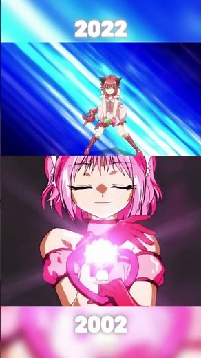 Mew Ichigo 2002 VS Mew Ichigo 2022 #tokyomewmew #transformation #magicalgirl