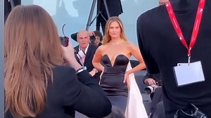 Model Bar Refaeli looks stunning in silk gown at Venice film fest