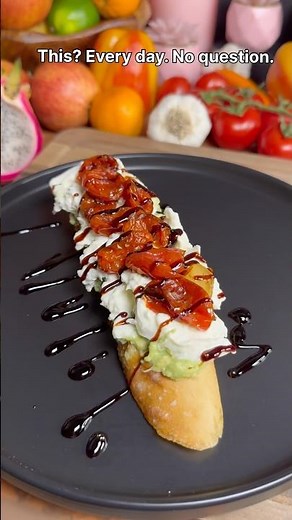 Burrata Avocado Toast with Slow-Roasted Cherry Tomatoes ✨