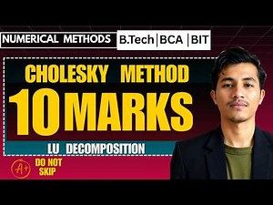 cholesky method || Numerical methods