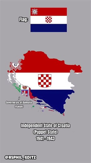 Evolution of Croatia 🇭🇷 #croatia #evolution #flag #map #history #edit
