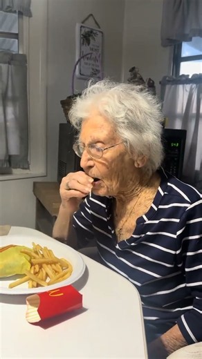 Micky D's and Cookies for the win for my 102 year old Mom tonight. #grandma #fyp #viral #ytshorts