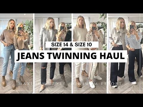 Jeans Twinning Haul | Size 14 & Size 10 Try-On for All Body Shapes (Tall & Petite)S