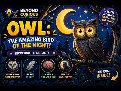 🦉 Owl: Nature's Silent Night Hunter! | Amazing Owl Facts | Beyond Curious Studio