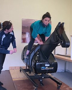 My mother, the little retired jockey in the corner, was so proud of me riding this mechanical racehorse & I was proud to know all those years of riding and twerking around the place finally paid off with an admittedly fantastic amount of stamina to stay in this position for a long time. *thanks Katie for the Mister Miyagi style help. | Aisling Bea